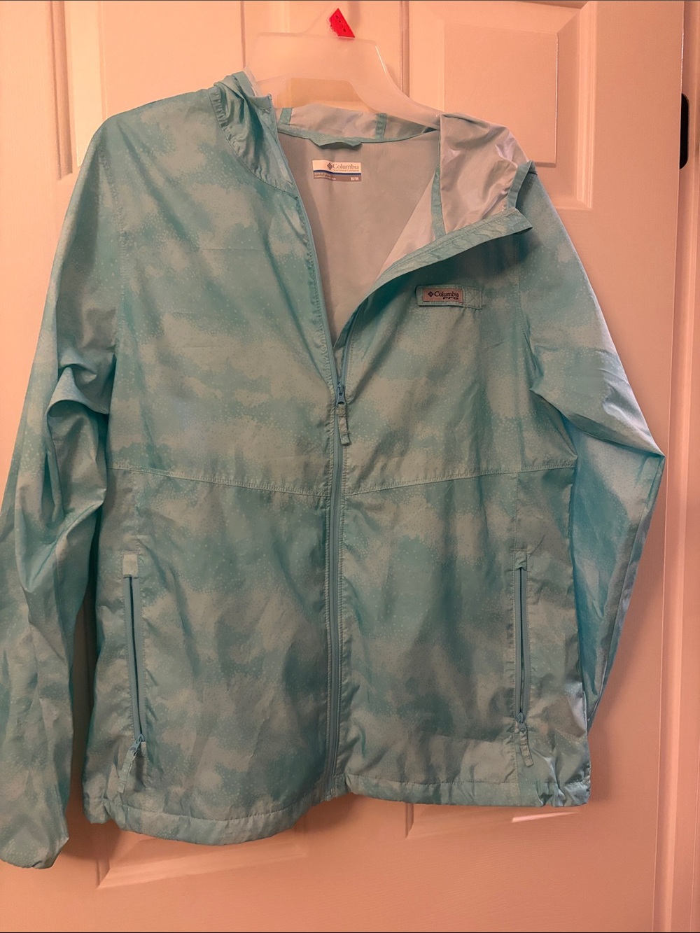 Columbia Aqua Hooded Packable Windbreaker Jacket